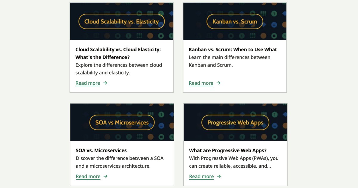OutSystems's tweet photo. From #SoftwareDevelopment basics to the latest #tech trends, we’ve got you covered. 🔎 Check out our glossary for resources on #cloud-native development, #ProgressiveWeb #apps, #AI-assisted development and more: https://t.co/kA15TriiW9 https://t.co/5Re9NnKIRG