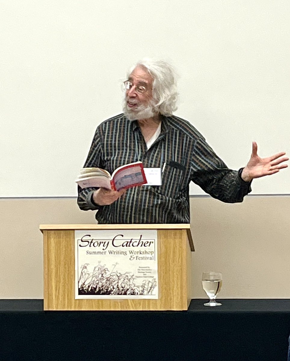 Story__Catcher's tweet photo. Tonight’s reading continues with the incredible Lloyd Schwartz! #storycatcher22 https://t.co/IeQqWfX7Lj