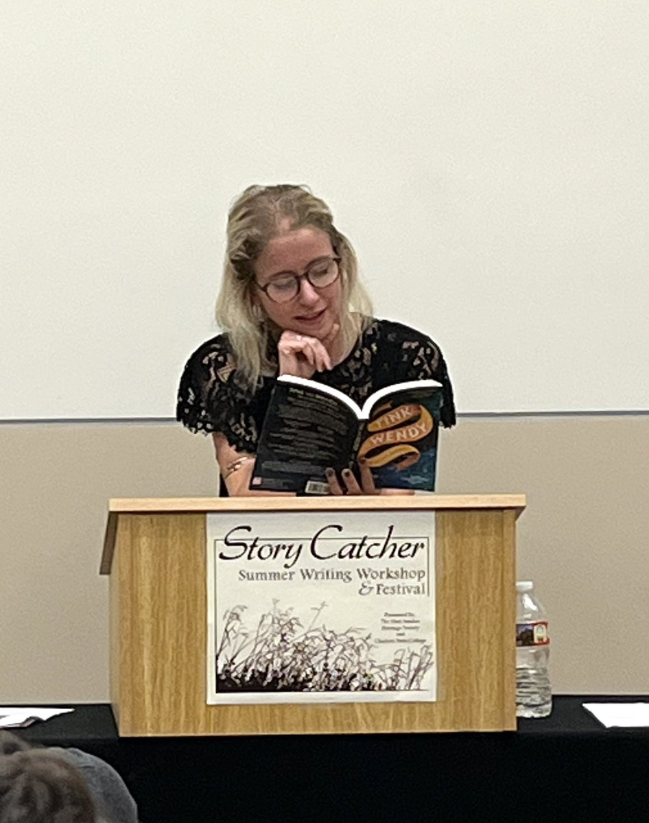 Story__Catcher's tweet photo. Also tonight: an enchanting reading by @KAnnJacobson from her award-winning YA novel, Tink and Wendy! https://t.co/19r5WkcXm2