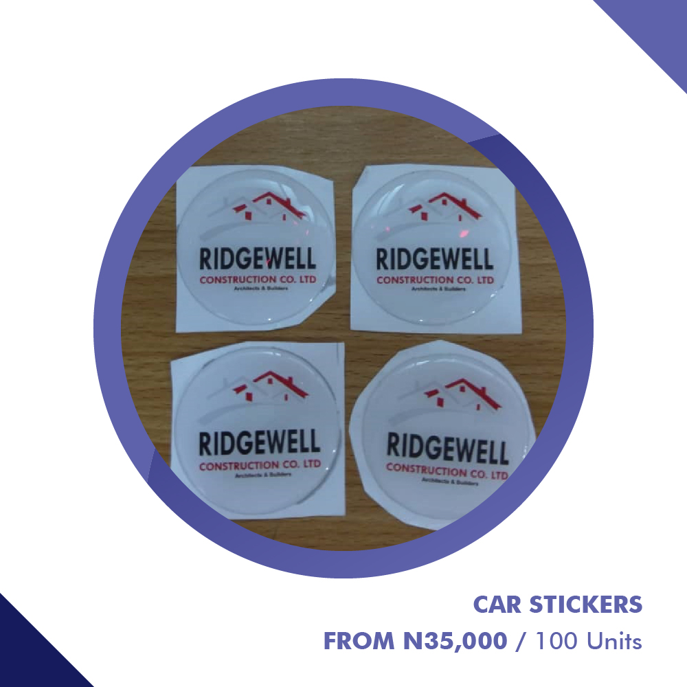 Dome car sticks for brand awareness/event awareness etc. For orders call or WhatsApp us on 2349013089422, email: maeka_prints@hotmail.com, or send us a message here.