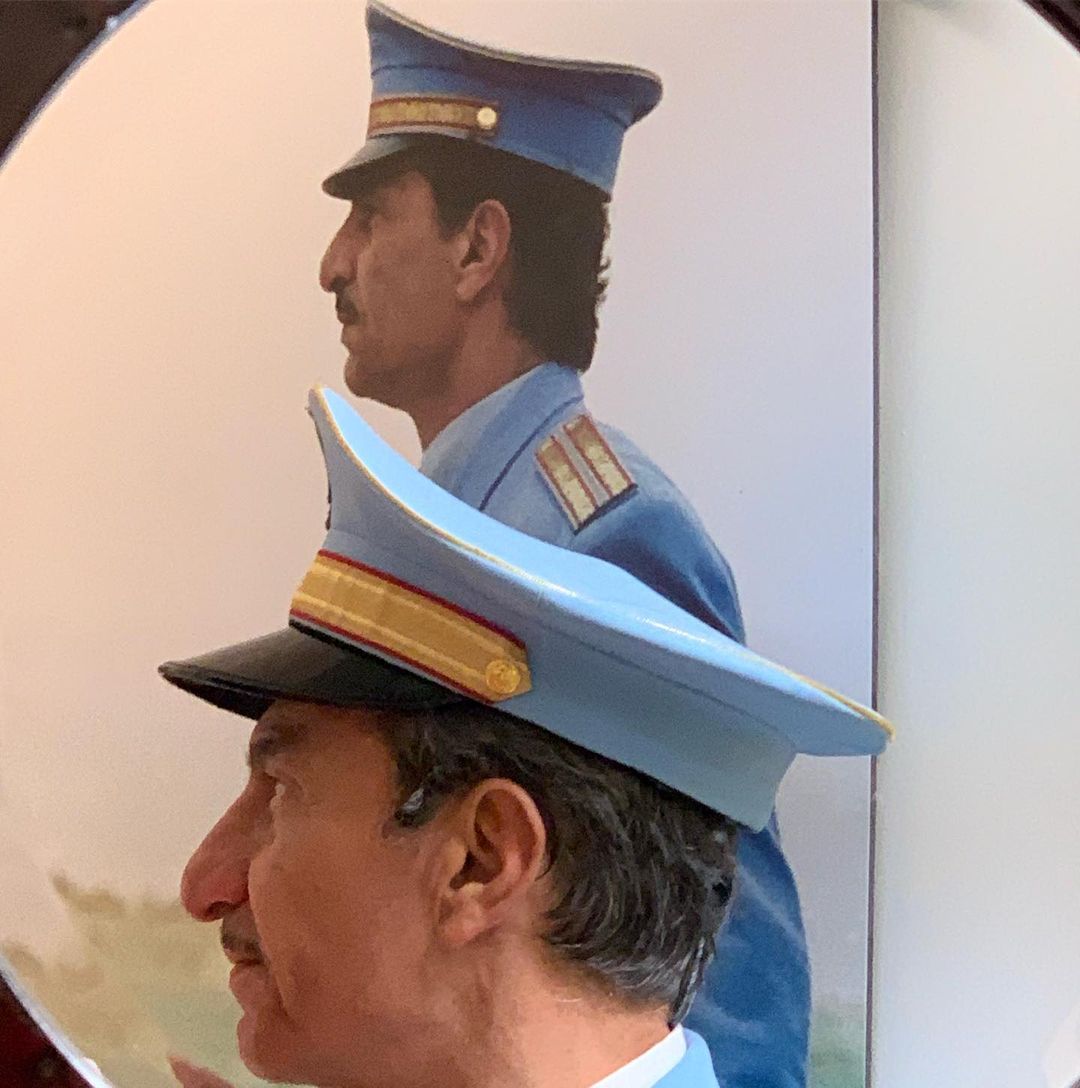 #FlashbackFriday #TheBandsVisit edition! We love this throwback photo of Sasson Gabay playing Tewfiq in the film version of The Band's Visit in 2007 side by side as he portrays the role live on stage with our tour! # Repost Sasson Gabay