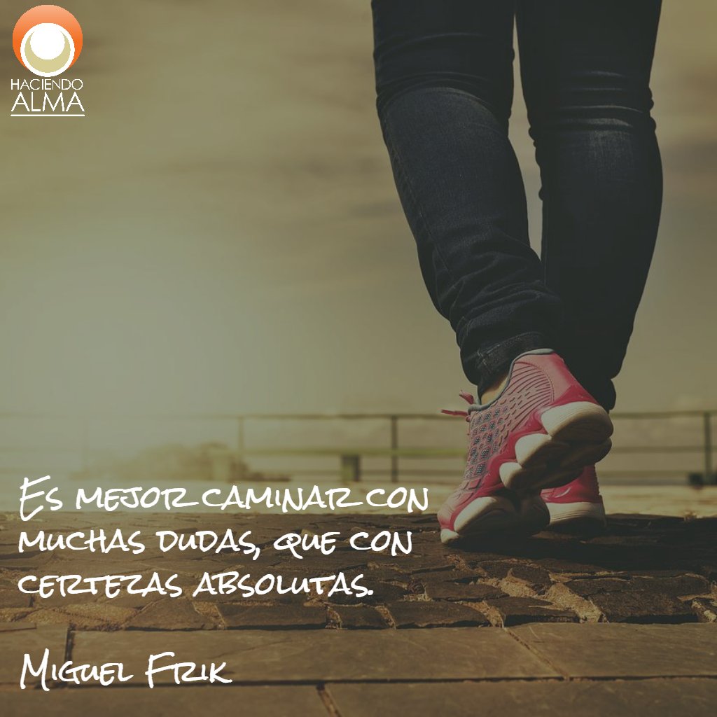 haciendoalma's tweet photo. Es mejor caminar con muchas dudas, que con certezas absolutas.
Miguel Frik
#ReflexiondelDia #ReflexionesdelAlma #Psicoterapia #TerapiaOnline #AquiyAhora #DondeEstes #TrabajemosenTi #HaciendoAlma #PresenteenelPresente https://t.co/ZURXHOTLky