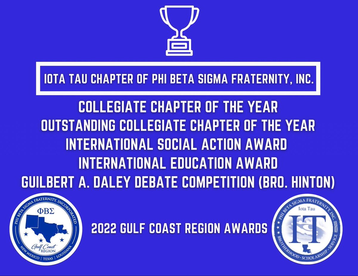 LSUsigmas's tweet image. We’re honored to be recognized by our fraternity for the following awards. We will continue striving to be the model collegiate chapter of Phi Beta Sigma Fraternity, Inc. 
#lsusigmas #pbs1914 #Sigma108