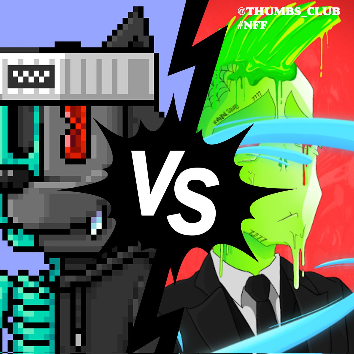 thumbs_club's tweet photo. Next #NFF 
NON Fungible Friday
We have 

@wulfboysocial 
Vs
@StreetMelt 

Battling it out for the @artbythumbs
1OF1 MASHUP 💥

Be sure to drop your vote in the comments 🔥🔥
#THUMBS
#THUMBSCLUB https://t.co/p72cRMMLNP