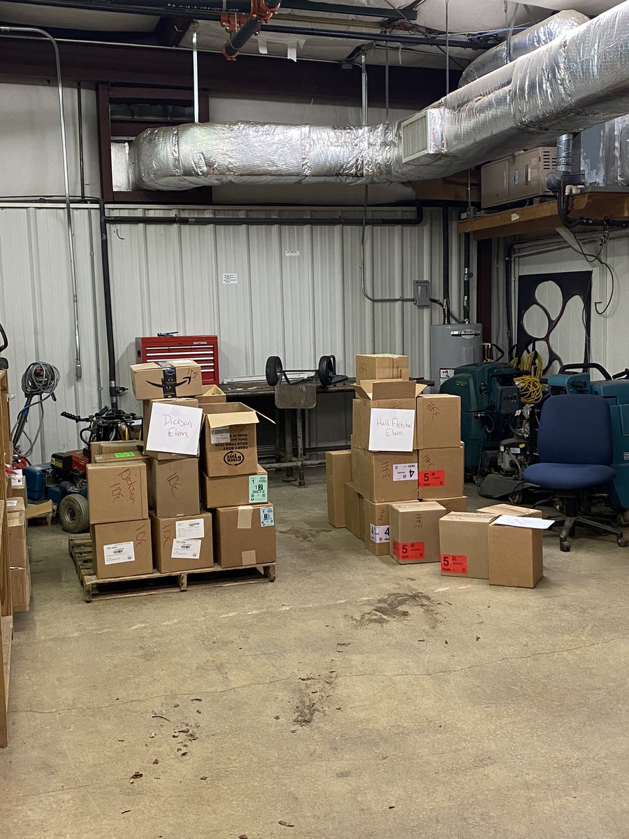 ACSFedPrograms's tweet photo. YES! We do work hard in the summer-1000's of math materials and books to count! Bridges materials β
LETRS books β
New classroom β
#TheACSWay https://t.co/c7wK8idETq