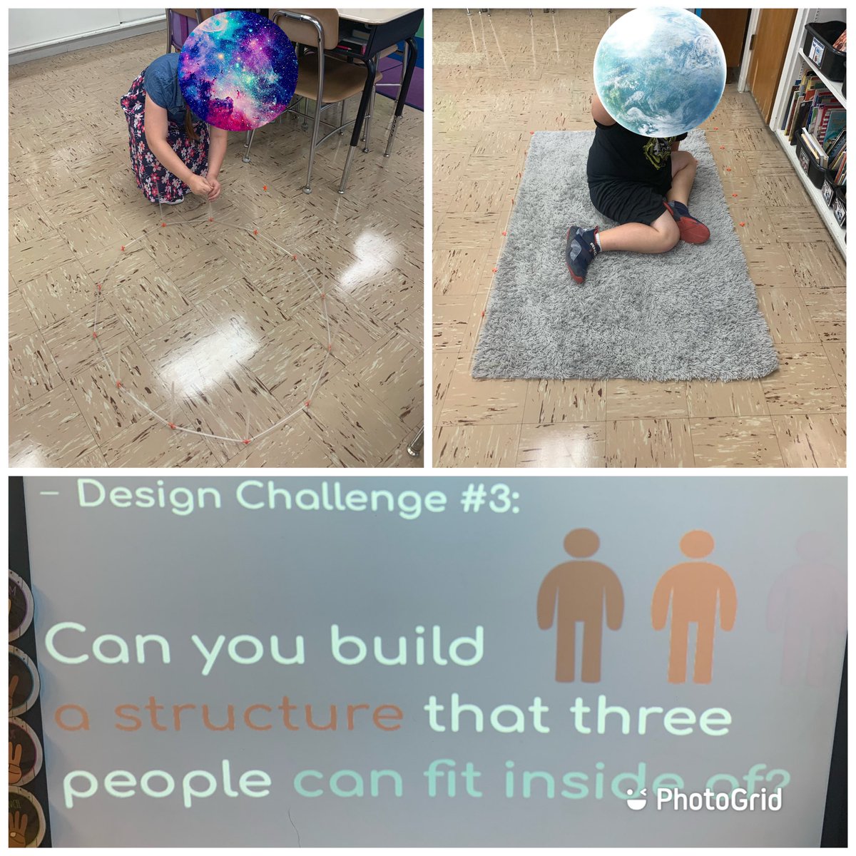 Challenge accepted! Students imagine possibilities of designing shapes into forms! Our favorite part of the day is science! #STEM #engagement #inquiry