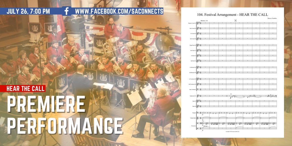MAVenables91's tweet photo. Premiere performance of Hear the Call happening this Tuesday by @nysb1887. 

#brassband #brassmusic #salvationarmy #canadianmusician https://t.co/GBpIXFSa6r
