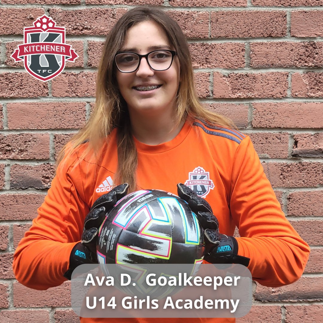 KitchenerSC's tweet photo. Ava D. is the goalkeeper for our U14 girls Academy team and our female Feature Friday athlete of the week! Ava loves soccer because, "it's the best sport, keeps me active and is always a challenge!"
#KitchenerTFC #KickItWithKitchener #FeatureFriday #soccer #goalie #goalkeeper https://t.co/c9OBN90i7S