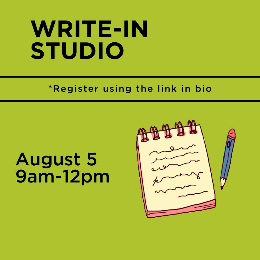CguCwr's tweet photo. Attend the CWR's Write-In Studio on August 5th from 9am - 12pm!⁠
⁠
Students writing, reading, or studying in the coursework, qualifying exams, or thesis/dissertation phases are encouraged to join our CWR consultant-facilitated working hours.⁠

#cgucwr #writein #writing #write https://t.co/Wm5LiwjKhB