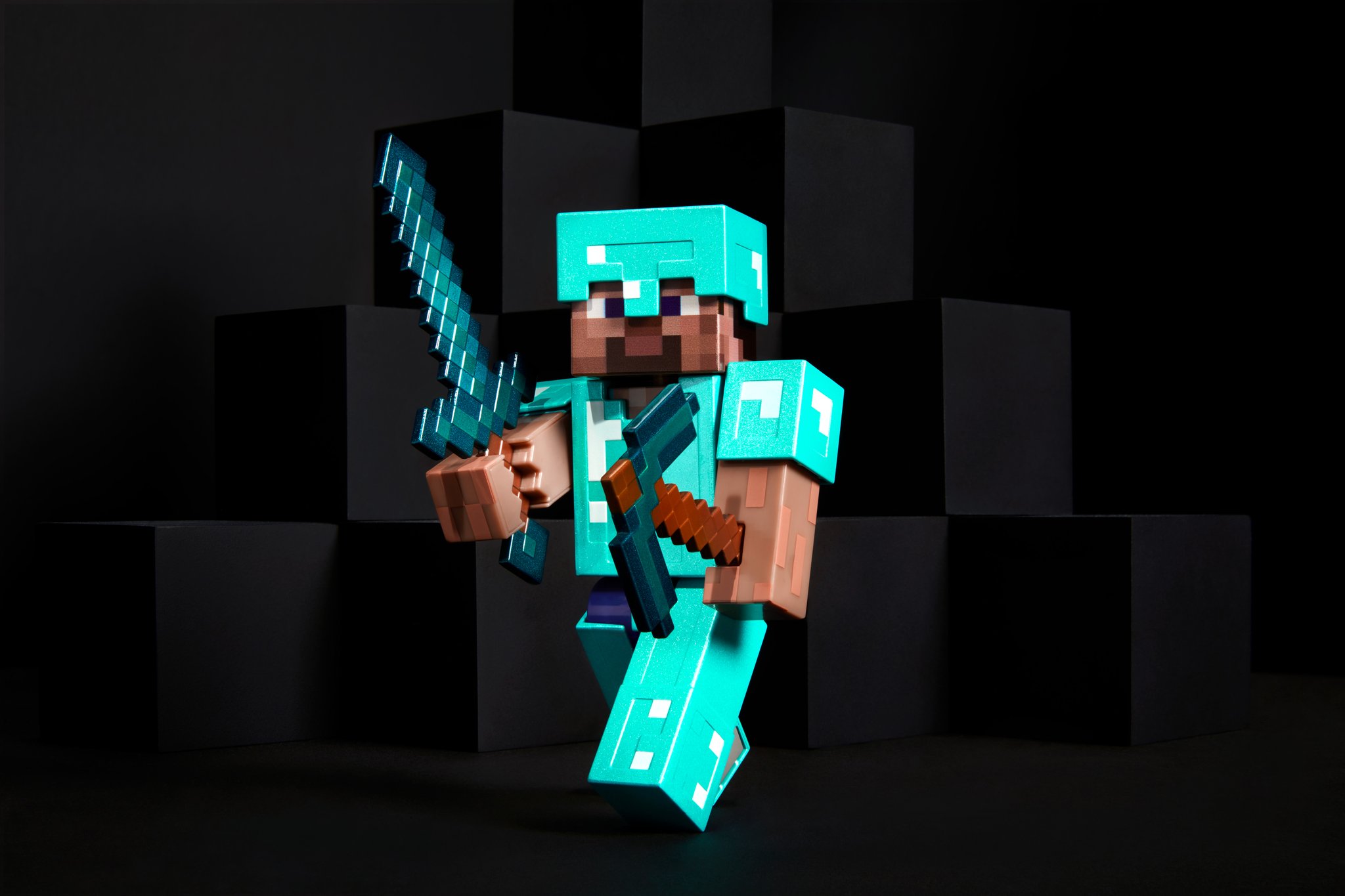 minecraft herobrine with diamond armor