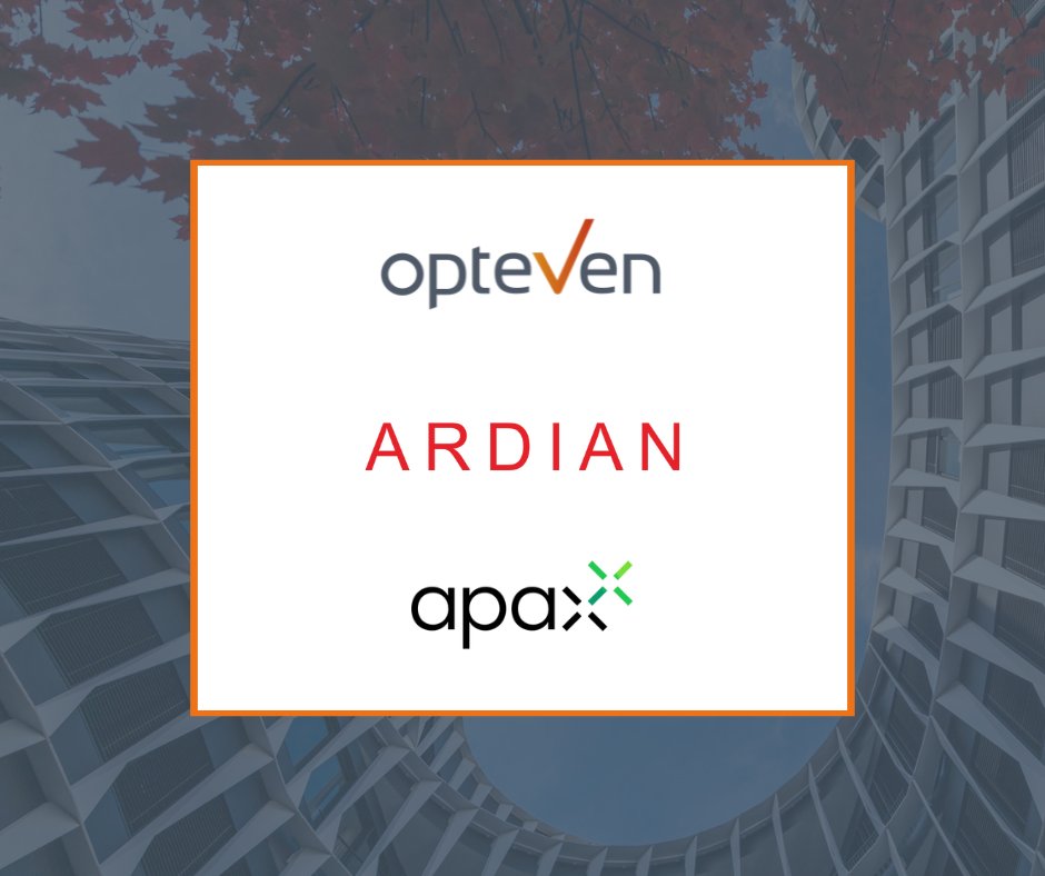 opteven's tweet photo. Nous sommes heureux d'annoncer l’entrée d'
@ApaxPartners_FR
un des leaders du private equity en Europe, en tant qu'actionnaire majoritaire d'
@opteven
https://t.co/Vn8vlqxBM2
#MarieArnaudBattandier #ARDIAN #CAPZA #BenoitChoppin #ThomasSimon #APAX https://t.co/z8EypJBUNH