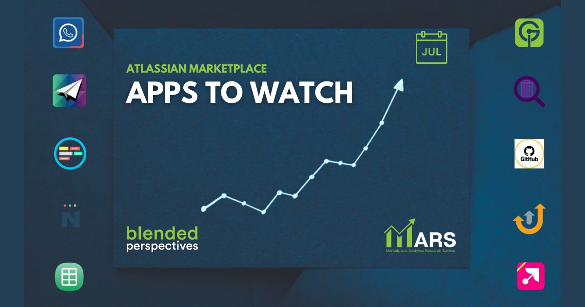 Our Atlassian Marketplace Apps to Watch! 👀
🎉 Congratulations to the 10 fastest growing apps with under 500 instances!

Full report for July 2022: bit.ly/3aWaCOW

#atlassian #atlassianmarketplace #atlassiancommunity #atlassianjira #atlassiancloud #jira #cloud