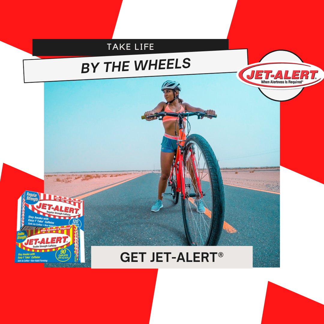 JetBrands's tweet photo. Take life by the wheels! Gear up for a busy weekend with Jet-Alert caffeine https://t.co/3Z0BTamMs0
