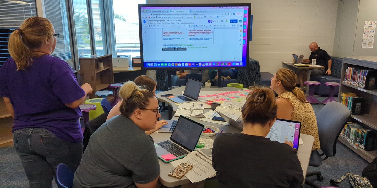 Hard at work with designing some great essential questions and big ideas with this awesome 1st grade team! #kirbyONE40