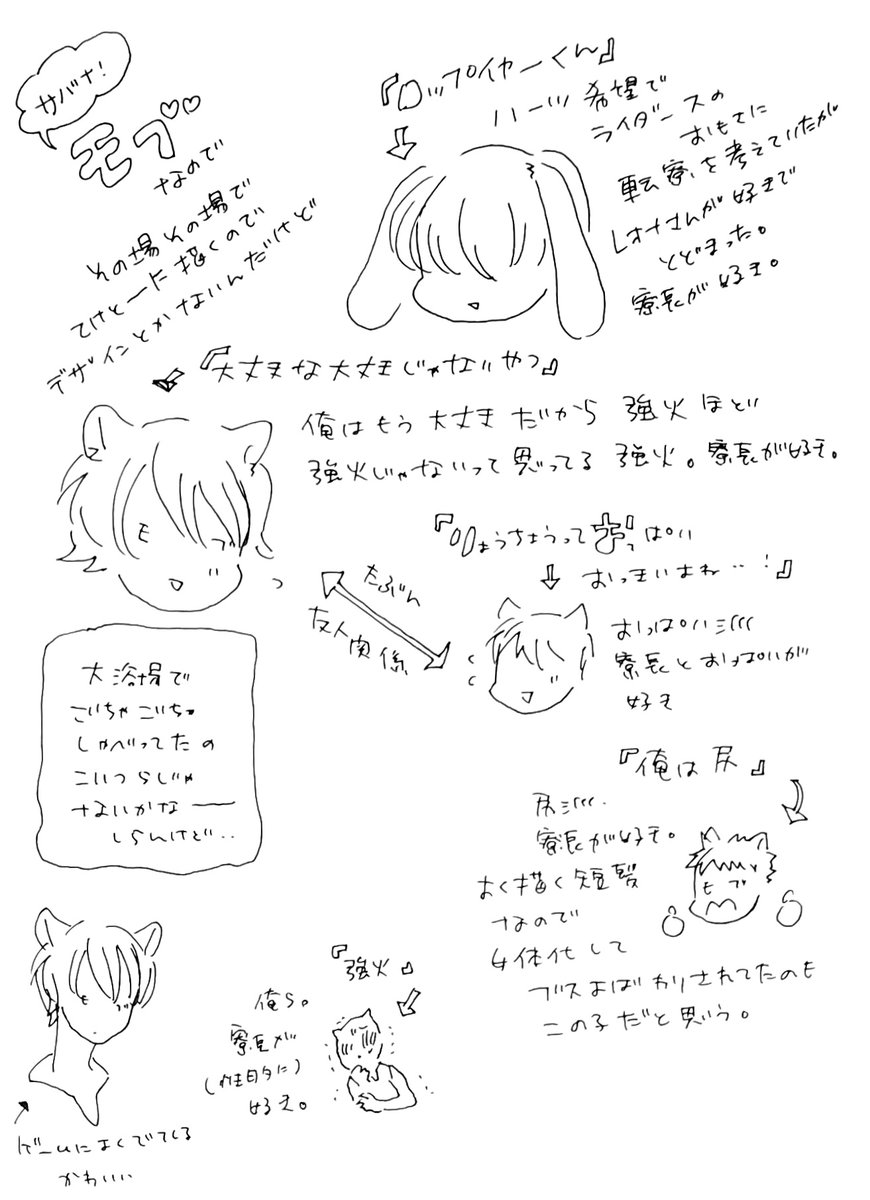 今日はサバナモブをよく描いたのでこの辺はうっすら認識して描いてますなサバナモブ(覚えなくていい) 