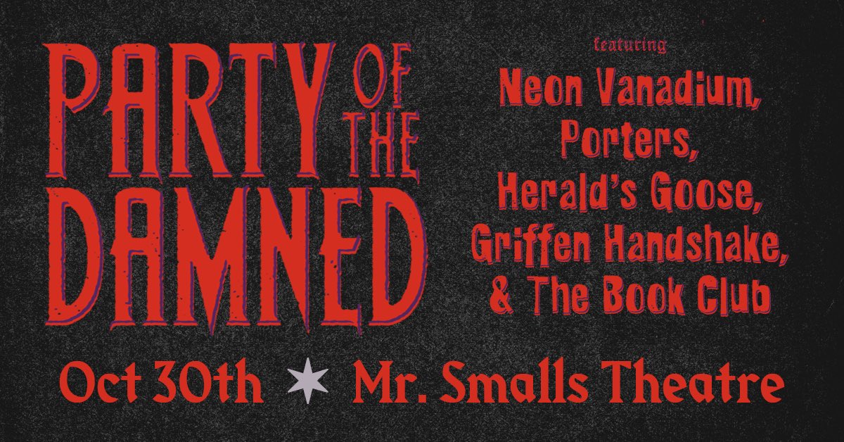 thebookclubpgh's tweet photo. Happy Halloween everyone! We hope you’ve got your costumes ready. Cuz we’re taking over @MrSmallsTheatre on October 30th. Tickets are on sale and are available directly from us (no extra fees) or from the link in our bio https://t.co/c37tEdvMmT