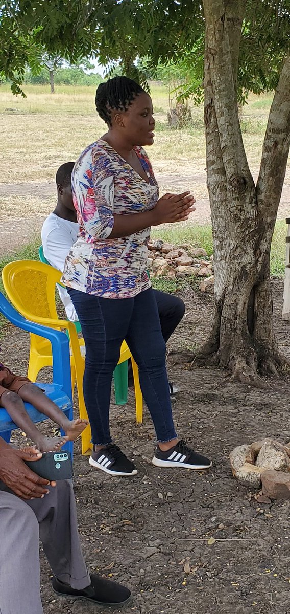 SspGhana's tweet photo. Small groups Mental Health Advocacy for parents begins today. Special thanks to Ms. Sarah for availing herself for this exercise.  The next trip will also take us to another village where the message of mental health will be reinforced among parents. https://t.co/FcqUJuR8Ma