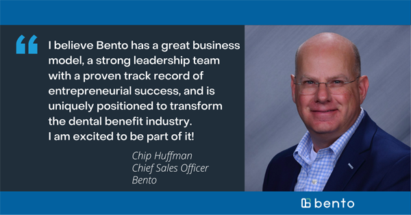 BentoDental's tweet photo. Bento is proud to welcome Chip Huffman to the team. Chip will serve as our Chief Sales Officer. Click below to learn more.

https://t.co/rHxafVuT2B
#dentalbenefits 
#Employers
#hrbenefits https://t.co/WTUcv35dt4