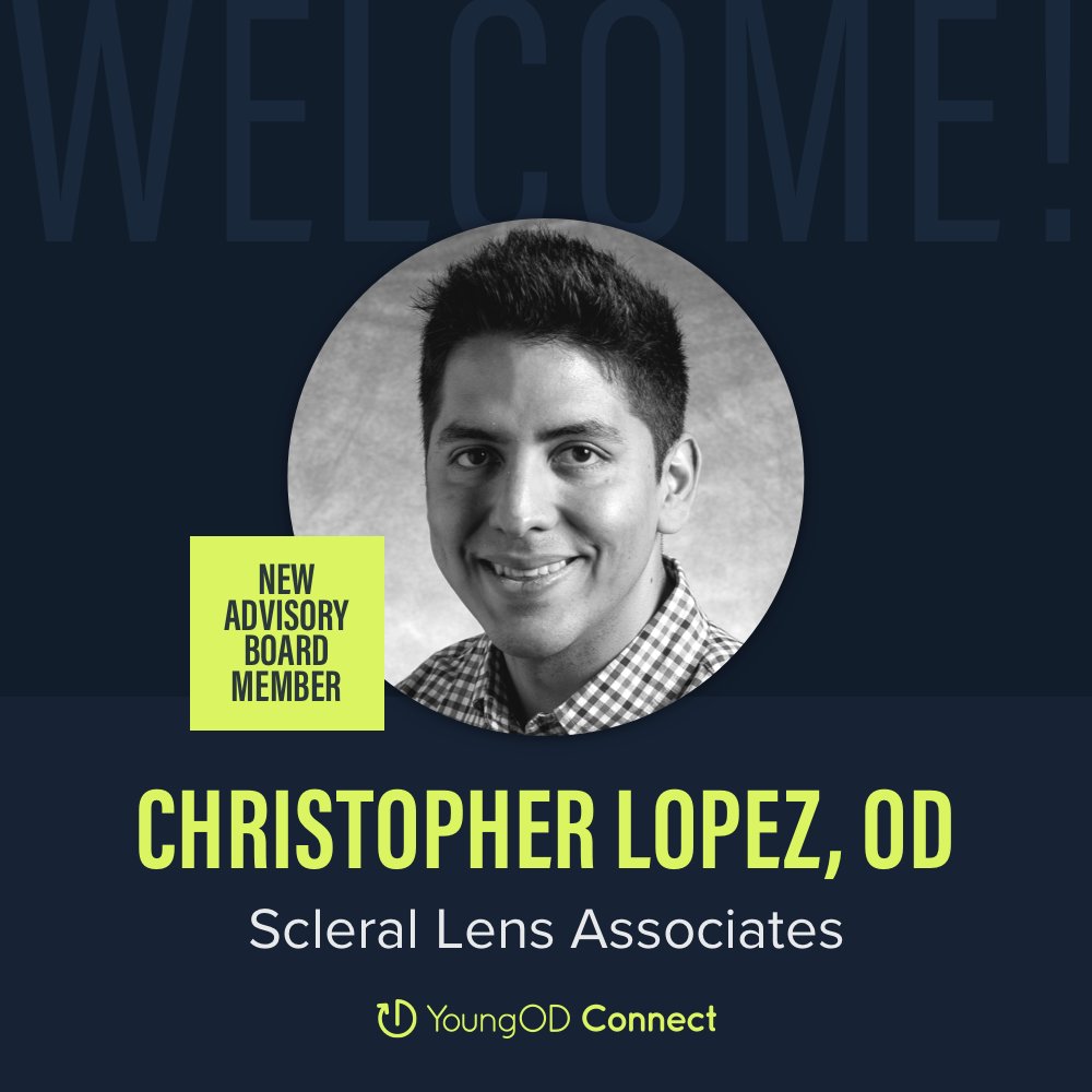 youngODconnect's tweet photo. Join us in welcoming Christopher Lopez, OD, to the #YoungODConnect Advisory Board! π We are thrilled to have Dr. Lopez join the crew, and we look forward sharing his unique perspectives and expertise. https://t.co/OHTEQf1M7p
