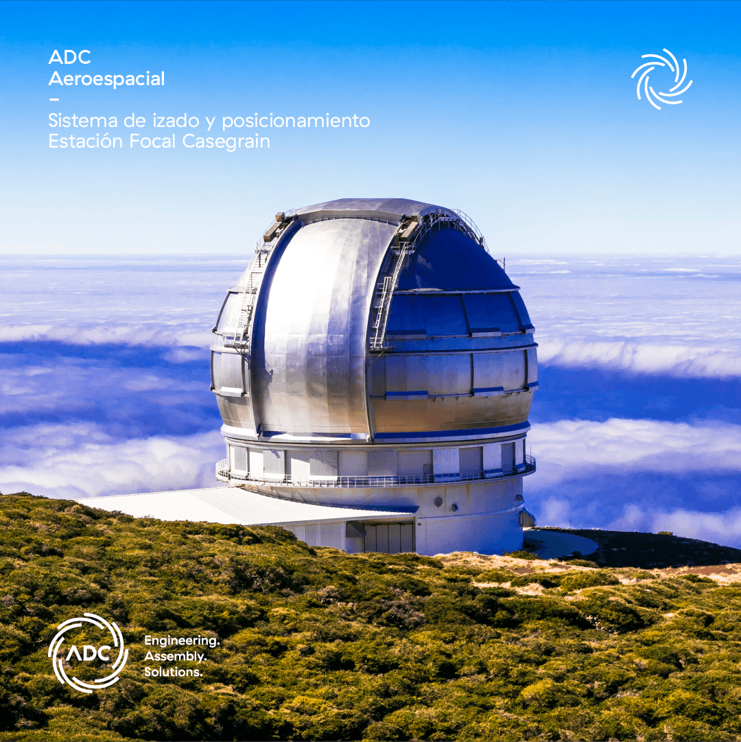 ADCingenieria's tweet photo. Hoy queremos mostraros un proyecto de #ADCaeroespacial✈️  Un sistema de izado y posicionamiento creado única y específicamente con el Gran Telescopio de Canarias (GRANTECAN) ubicado en el Observatorio del Roque de los Muchachos en la Isla de La Palma  👉https://t.co/QrA7pgpZmN 📄 https://t.co/6eEVytz3gS