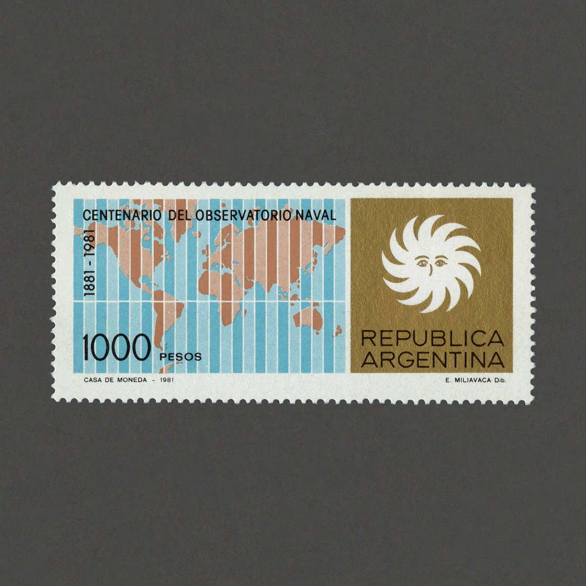 graphilately's tweet photo. The 100 Anniversary of the Naval Observatory. Argentina, 1981. Design: Eduardo Miliavaca. #graphilately #mnh #stamps #postagestamps #graphicstamps #graphiArgentina https://t.co/iTshMOJFyQ