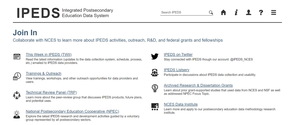 Sondra Cosgrove On Twitter RT ipeds nces New To IPEDS N N 