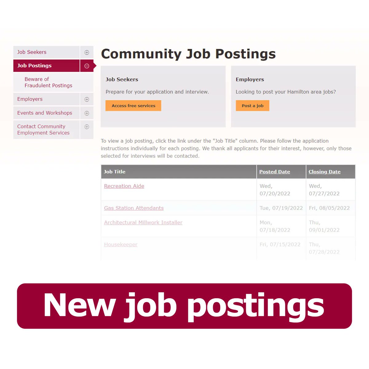 Have you checked out our digital job board lately? 3 new jobs were posted this week! Click here to view all job postings: buff.ly/3PDC9ne