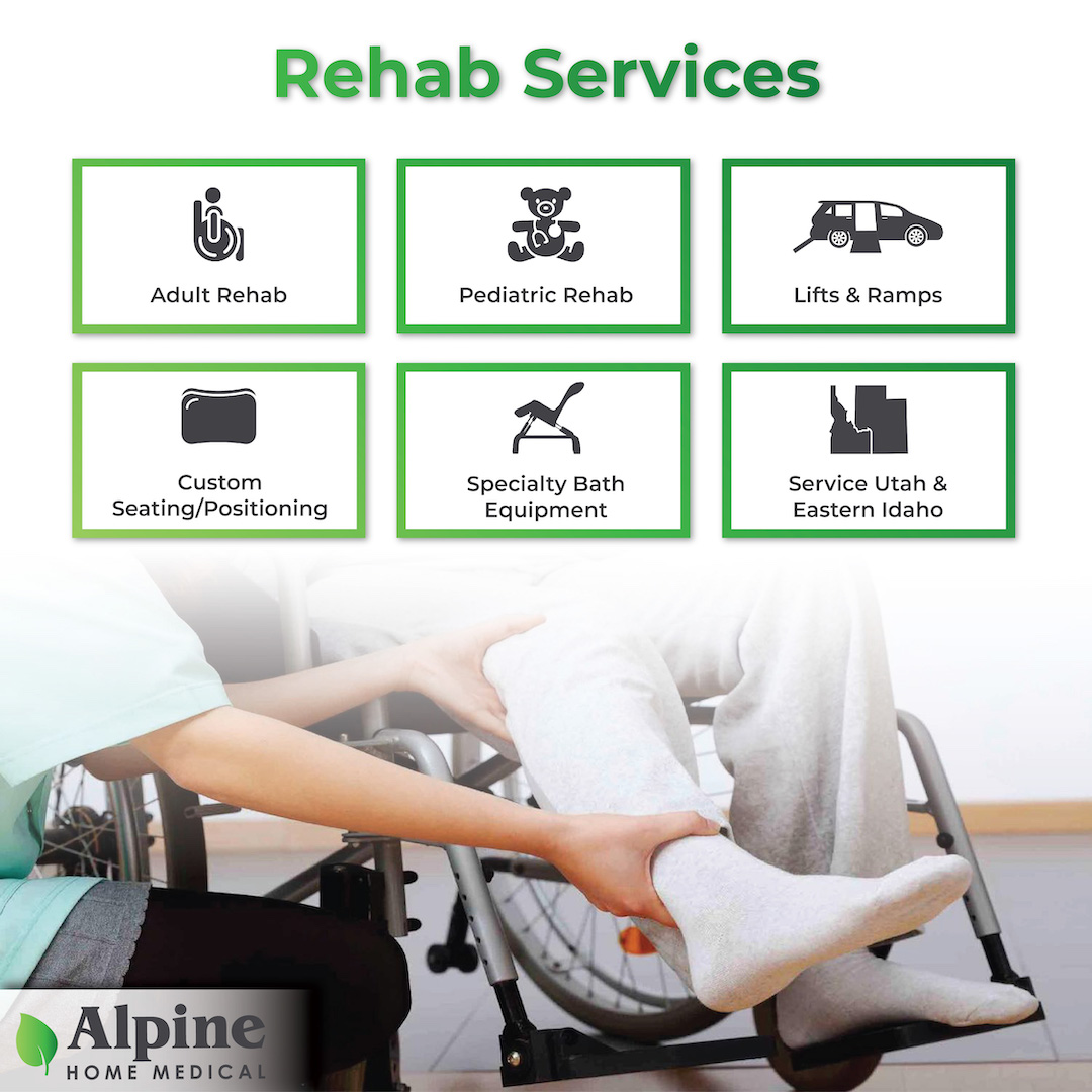 We offer a wide range of products to assist you in living your highest quality of life. Alpine Home Medical guarantees that we can find what is best for you!

#Rehab #AlpineHomeMedical #WeBringWellnessHome #MedicalSupplies #Walkers #Wheelchairs #Health #Wellness #Utah #Idaho