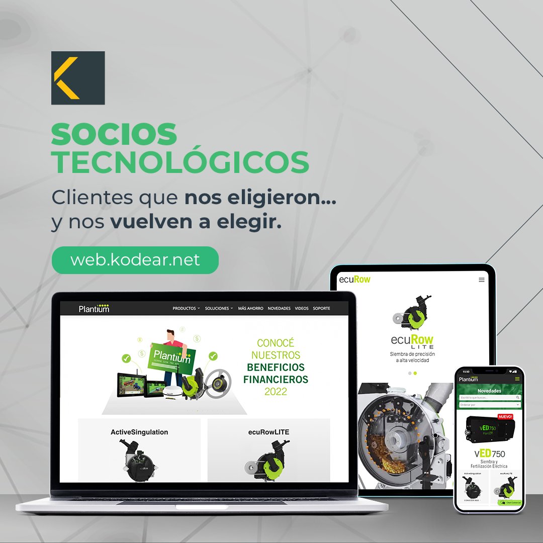 KODEAR_dev's tweet photo. 👉 Plantium nos eligió para desarrollar su nuevo sitio web institucional 100% a medida que le permita potenciar su presencia online, experiencia de usuario e imagen corporativa.  
Nos eligieron como sus socios tecnológicos @plantiumag https://t.co/uBWPXo7Ijp