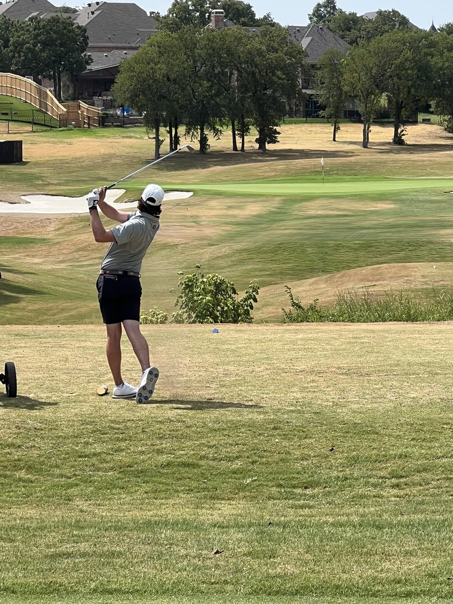 <a href="/AyersCason/">Cason Ayers</a> teeing off on the 11th hole at Sky Creek Ranch. He’s in the second round of the Notah Begay Jr Regional. He currently -4 with a 1 stroke lead.