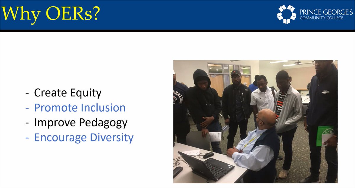 LibreTexts's tweet photo. Michael Smith (@pgccnews) is giving a absolutely beautiful overview of building an OER program at a progressive Maryland Community College in the last day of #LibreFest. It is exciting to see what a college can do when empowered with the LibreVerse resources & comprehensive repo. https://t.co/Qknb5HeQfz