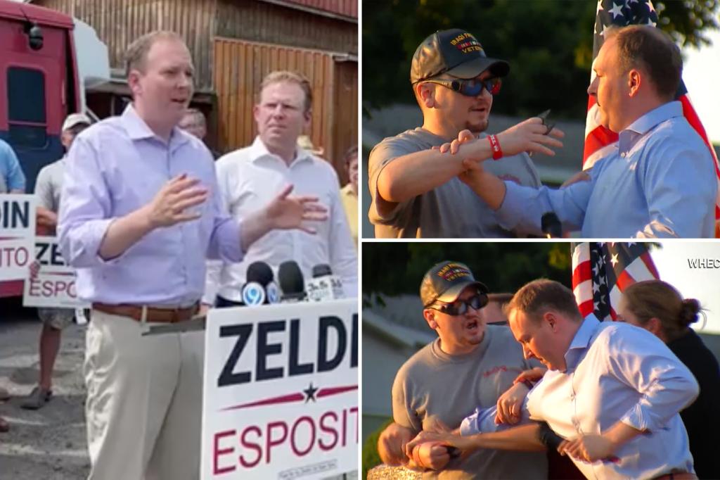 nypost's tweet photo. Lee Zeldin saw 'red flags' as veteran attacked, upset by quick release https://t.co/efBq5rwZNl https://t.co/oI4xeKsn8c