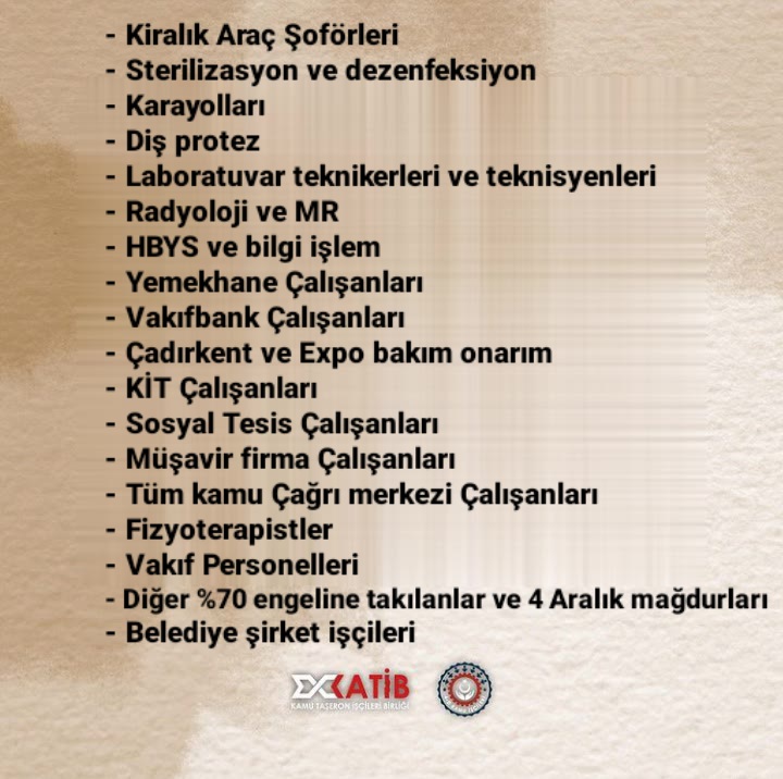 KATİB (Kamu Taşeron İşçileri Birliği) tweet media