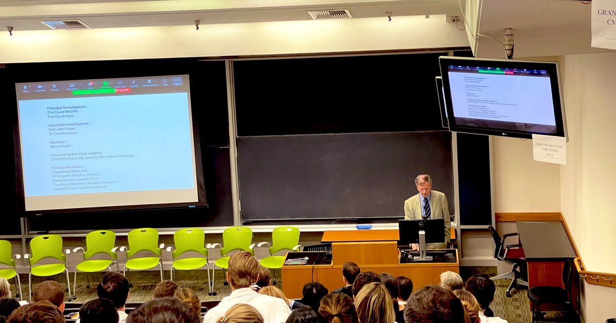 #USCCardiacSurgery Grand Rounds:

Pushing forward the field of heart graft preservation with Dr David McGiffin <a href="/MonashUni/">Monash University</a>. Exciting times in #HeartTransplantation. 

<a href="/drraycleemd/">Dr Raymond C Lee MD</a> <a href="/jaye_weston/">J. Alex Weston</a> <a href="/koriannj/">Kori</a> 
<a href="/USCHeartFailure/">USCHeartFailure</a> <a href="/ajay_vaidya/">Ajay Vaidya</a> <a href="/wolfsonaaron/">Aaron Wolfson</a> <a href="/YoniNattivMD/">Yoni Nattiv</a> <a href="/cartuspharmd/">Rachel Cartus</a>