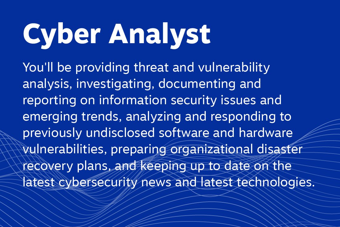CyberPoint_Intl's tweet image. CyberPoint International is actively hiring for some new and exciting positions: Senior CNO Developer, CNO Developer, Elastic SIEM Engineer, Cyber Analyst &amp;amp; more!
cyberpointllc.com/joinus/#/jobs

#siem #cno #cnodeveloper #cyberanalyst #techwomen #engineer #networkengineer #developer
