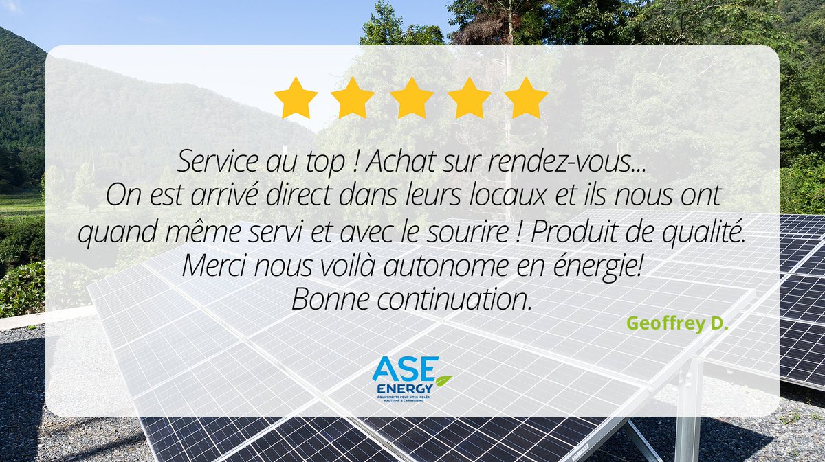 ase_energy's tweet image. #AvisClient 

Recevoir des avis comme ça, cela ne peut que nous faire plaisir et nous motiver à nous surpasser ! Merci à Geoffrey pour sa confiance et son soutien 😉 

#HappyClient #ClientContent #ClientSatisfait #ASEEnergy