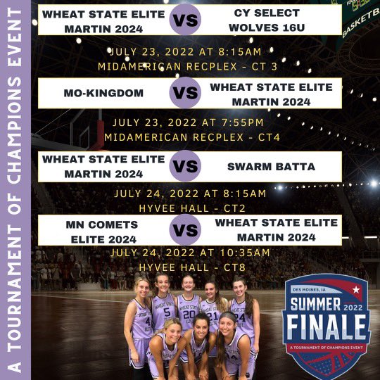 Coach’s check us out this weekend in Des Moines Iowa great group of players that play together Wheat State 2024 Martin <a href="/IchabodWBB/">Washburn WBB</a> @LadyHornetWBB <a href="/FHSUWBB/">FHSU WBB</a> <a href="/MacBulldogsWBB/">McPherson Women's Basketball</a> <a href="/KwuWbb/">KWU Women’s Basketball</a> <a href="/Raven_WBB/">Benedictine WBB</a> <a href="/NewmanJetsWBB/">Newman Women's Basketball</a> <a href="/TheNeoshoWay/">Neosho Women's Basketball</a> @HighlandCC_WBB @FSCC_WBB <a href="/PrattWHoops/">Pratt Women’s Basketball</a> <a href="/cloud_wbb/">Cloud County Women's Basketball</a>