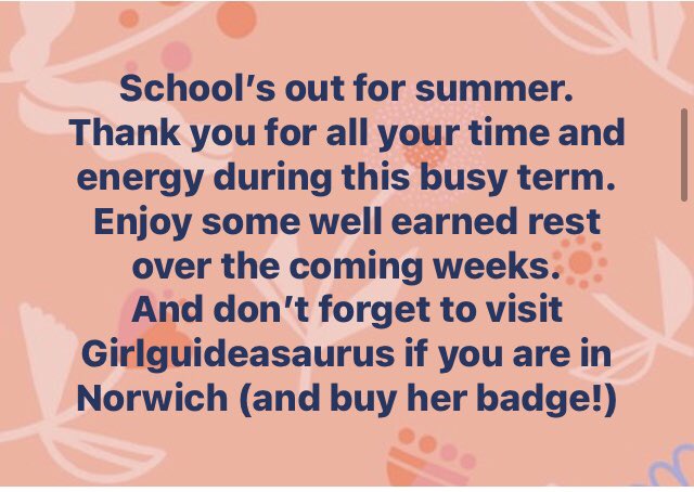 guidingnorfolk's tweet photo. A message for all our fantastic volunteers and supporters. @GGNorfolkARC @LodgePatteson @NWNorfolkDiv @Bookbugsdragon1 @gguidinganglia @central_norfolk @9thNchGuides @DerehamRangers https://t.co/SgOmFH4AUS