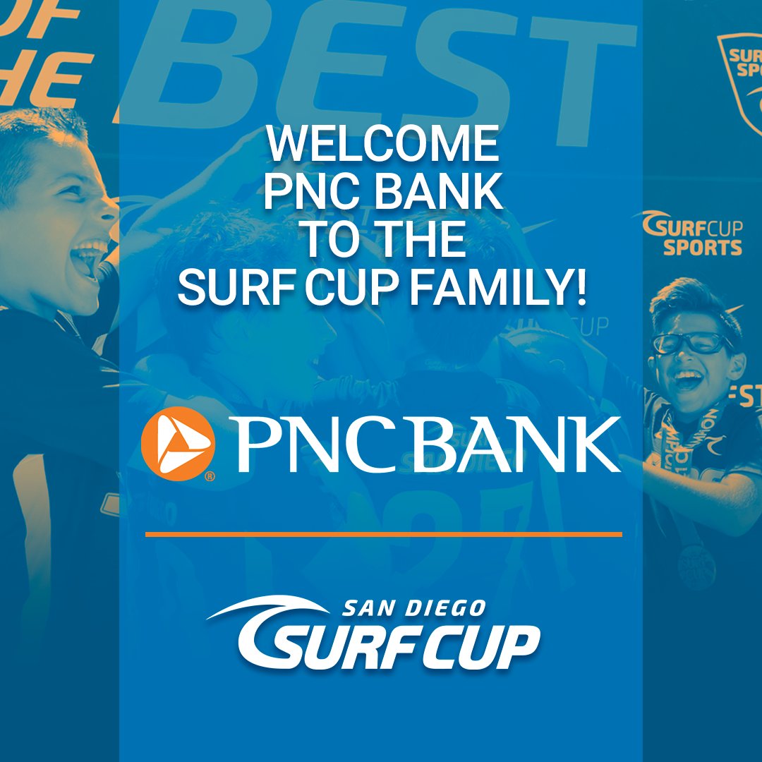 surfcupsports's tweet photo. Surf is thrilled to announce that @PNCBank is joining the Surf Soccer Family with Premier Sponsorship of Marquee Youth Soccer Events - #SurfCup #SurfCollegeCup &amp; #SurfChallenge! 

Read more at https://t.co/jwTEkkkRj2 https://t.co/ENqlAiejMN