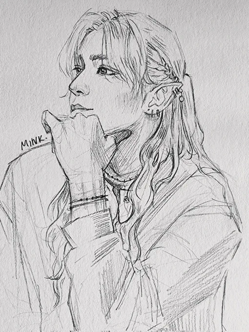 6. Works of your bias/muse in ATEEZ I enjoy drawing Yunho and Mingi the most I think  