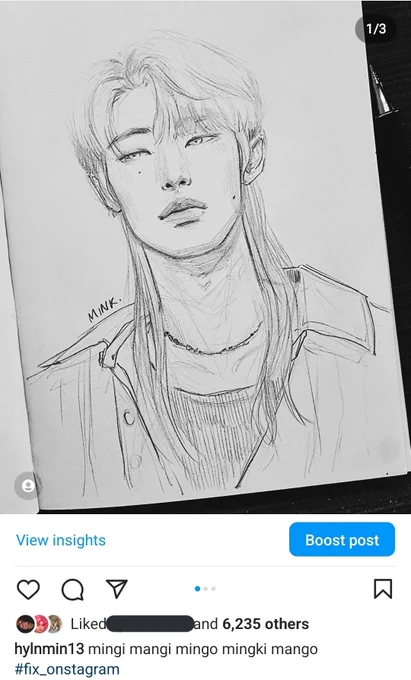 7. Your most popular work

The long mullet mingi on insta got the 1st place while Hwa and Wooyo sketchies are still my most liked twt post ✍🏼 