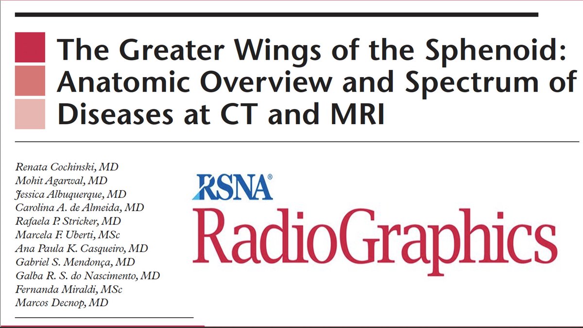 KatieTraylorDO's tweet photo. Welcome to my #Tweetorial on Dr Cochinski et al’s article on the greater wing of the sphenoid. @MohitAgNeurorad 

https://t.co/mD7UeSMI3T

#RGphx 1/19 https://t.co/Sa0wtNLXlm