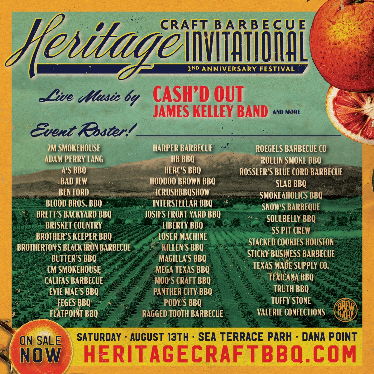 The 𝗛𝗲𝗿𝗶𝘁𝗮𝗴𝗲 𝗖𝗿𝗮𝗳𝘁 𝗕𝗮𝗿𝗯𝗲𝗰𝘂𝗲 𝗜𝗻𝘃𝗶𝘁𝗮𝘁𝗶𝗼𝗻𝗮𝗹 is just 21 days away! Buy your tickets early and save. brewhahaproductions.ticketspice.com/heritage-craft…