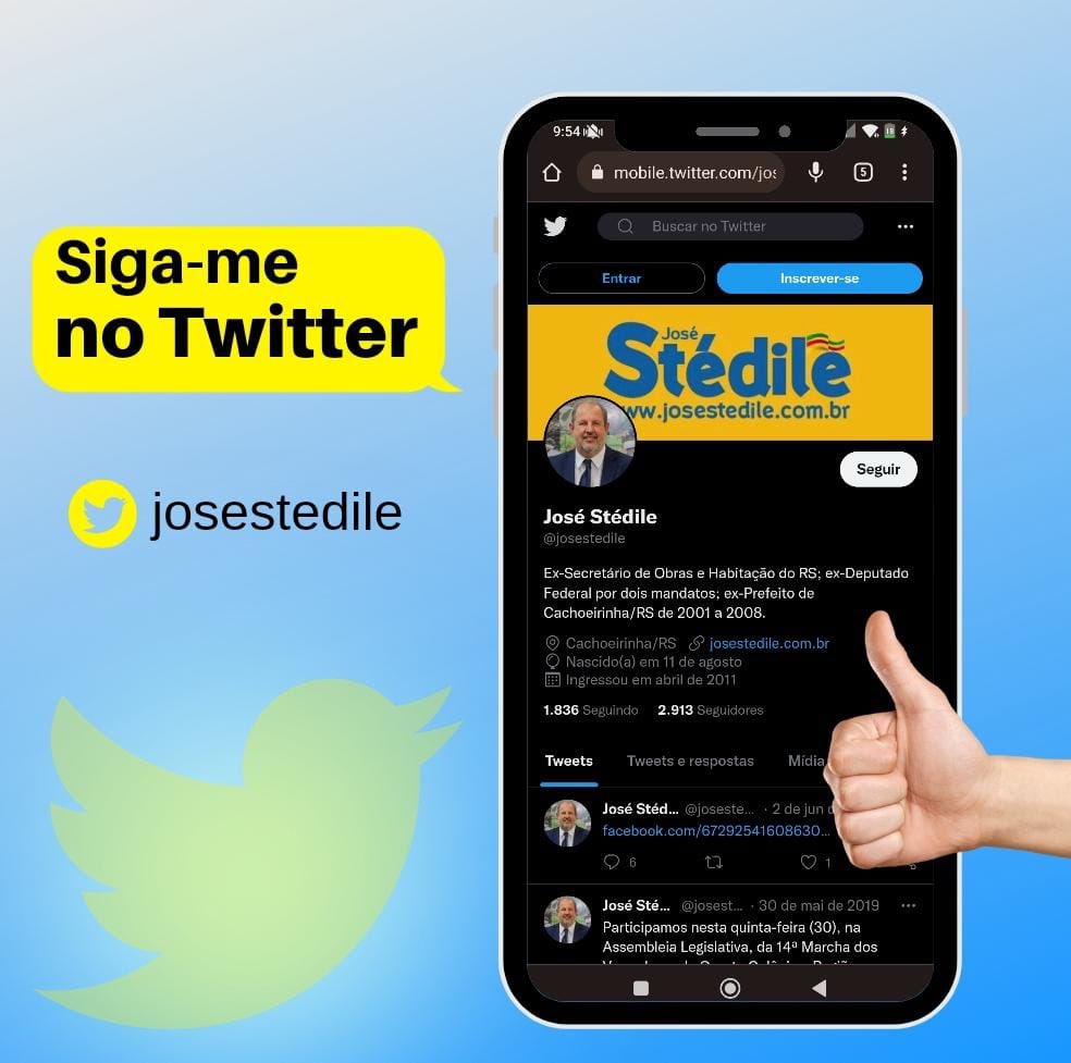 josestedile's tweet photo. Estou de volta ao Twitter! 📲🙌🏾
Não deixe de seguir e acompanhe o trabalho coletivo que estamos fazendo por um Rio Grande melhor. 🕊 #JoséStédile #AVidaAconteceNoMunicipio #PSBRS https://t.co/HJZhZAMhe0