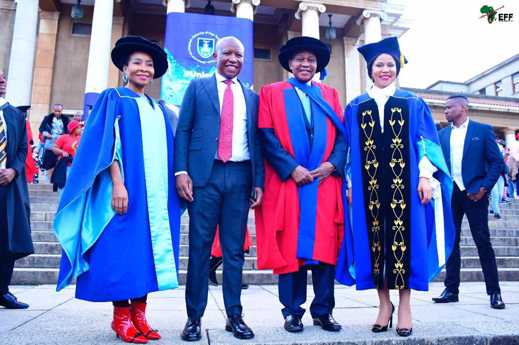 Those who are asking why ANC people are not invited at the graduation ceremony of Dr Kaizer Motaung. Tell them that CiC Julius Malema is providing a leadership in the absence of Cyril #PhalaPhalaFarm Ramaphosa leadership.