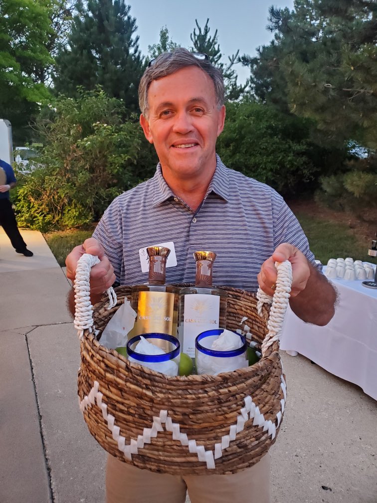 Our Illinois Wireless raffle basket! We had so much fun making Kineticom glasses and providing this basket with proceeds going to St. Jude.