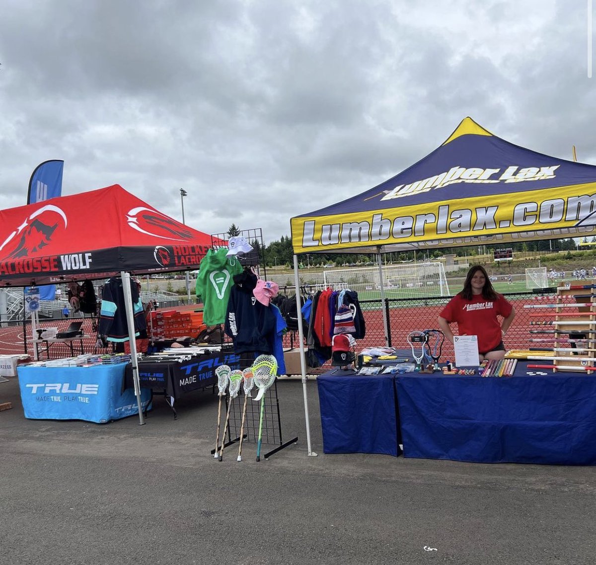 Day 3! Come stop by and say hi. #woodisgood #equalityinlacrosse #onefamily #woodenlacrosseshafts #familyownedbusiness