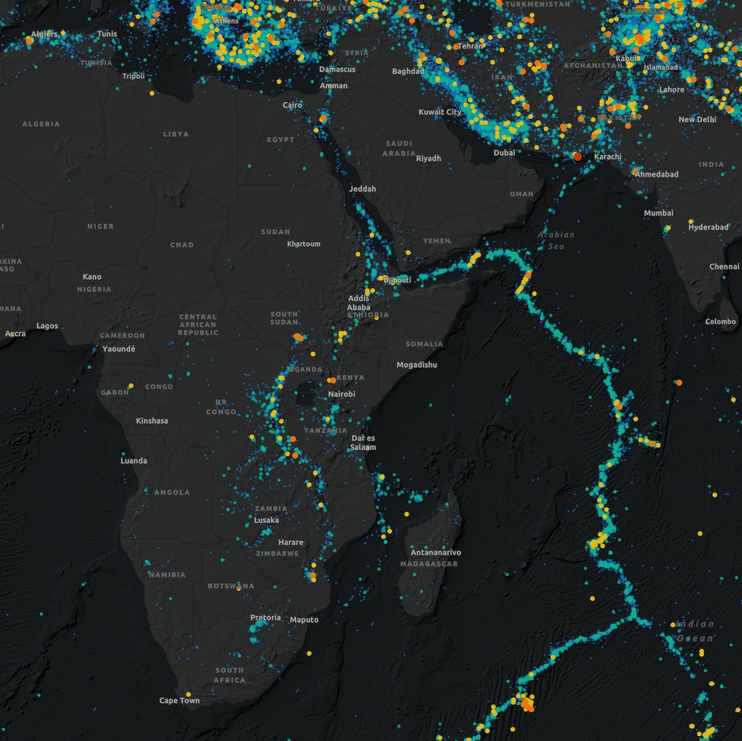 New global USGS #earthquake archive greater than +4 #magnitude since 1900 is now in <a href="/LivingAtlas/">Living Atlas</a>. It currently has 469,377 attributed #seismic event points and as a #livefeed it gets updated every day. bit.ly/3POtHkO