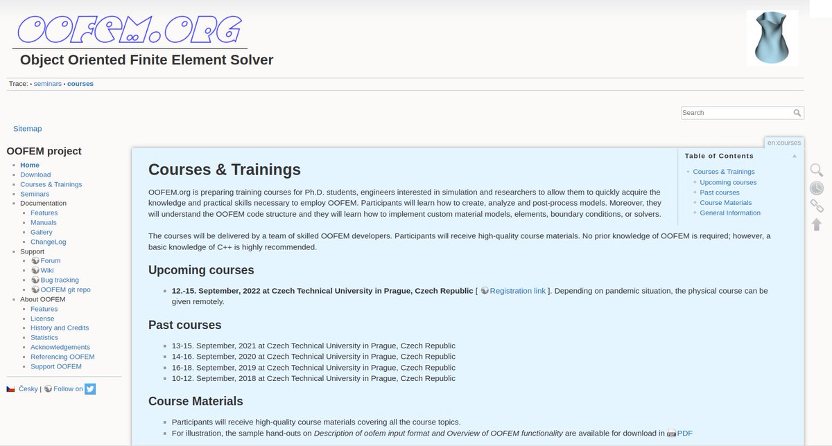Open_Mechanics's tweet photo. Save the dates for 2022 editions of two advanced courses @CVUTPraha: Localization of Inelastic Deformation by @jirasek62 (5-9 September) and @OOFEMorg training course (12-15 September). Details are available at https://t.co/0QSEaffmgV and https://t.co/5ViHEPjx0s. RT appreciated. https://t.co/HIdDozG4cF