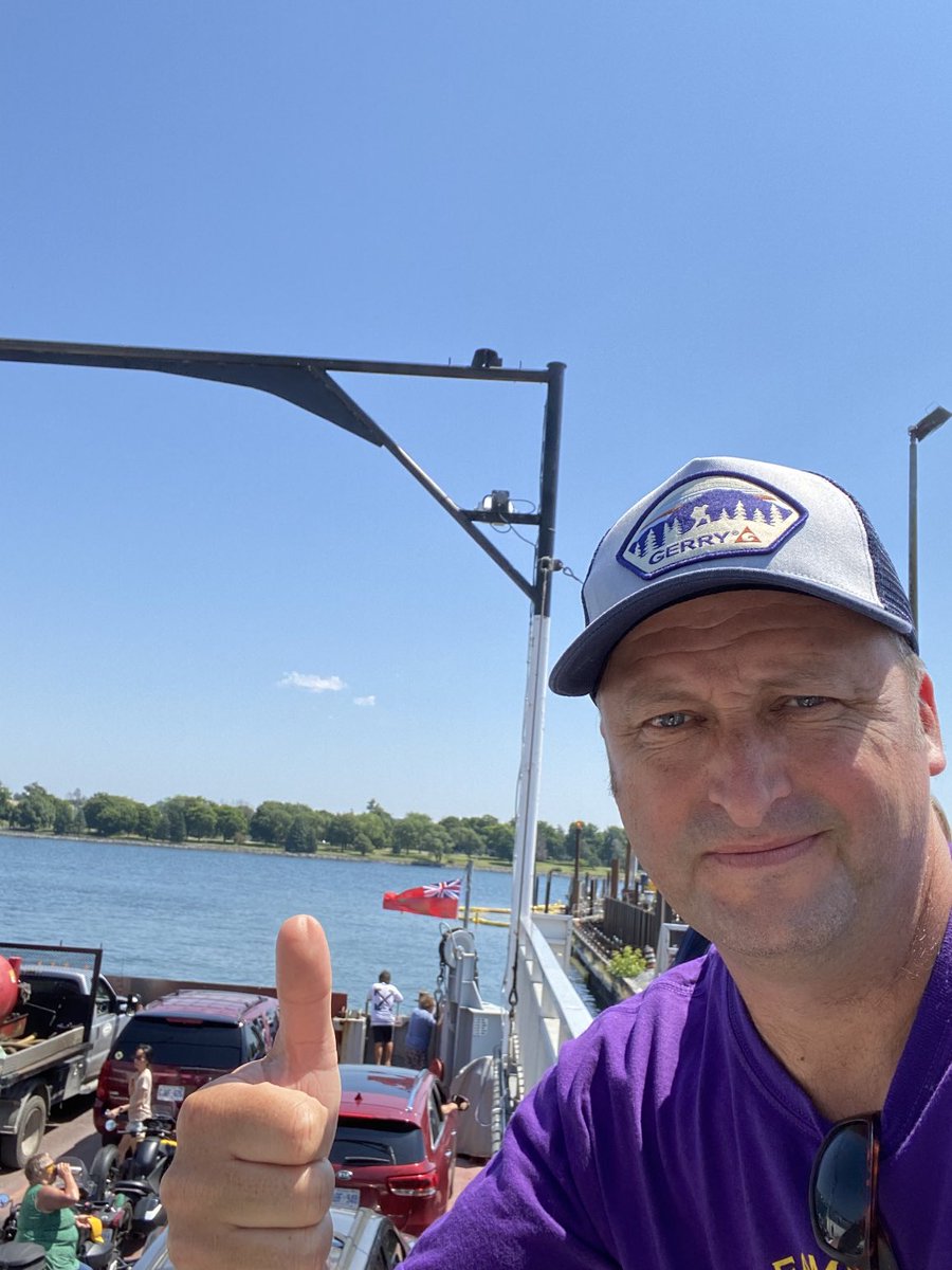 ⁦<a href="/guerillacricket/">Guerilla Cricket #GCFromHome</a>⁩ Wolfe Island ferry